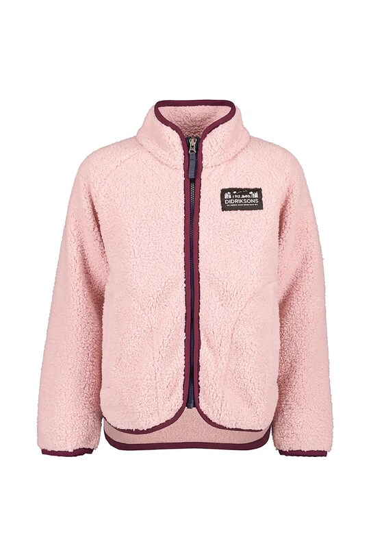 Didriksons hanorac polar pentru copii GIBBS KIDS FULLZIP 505577 roz SS25