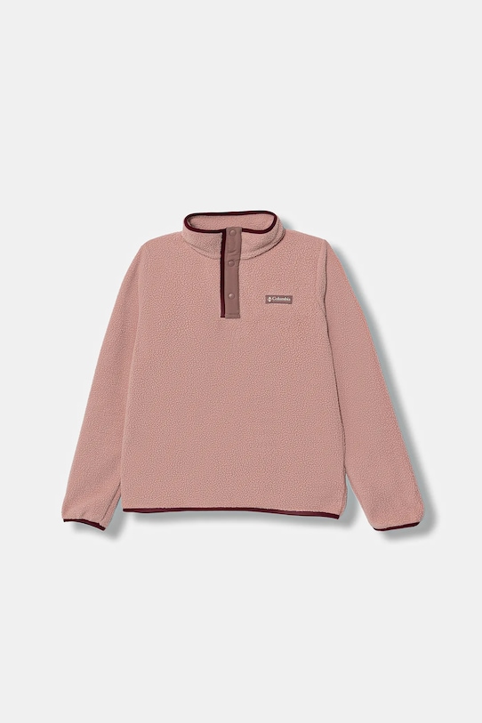 Дитяча флісова кофта Columbia Helvetia без капюшона рожевий 2087831