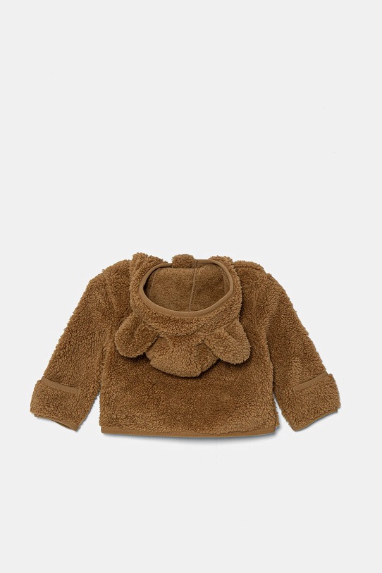 Detská fleecová mikina The North Face BABCAMPSHIRE F/Z HOODIE NF0A88VW1731 hnedá AW24