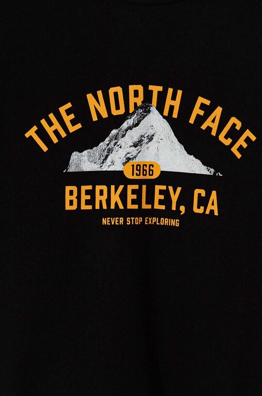 Băieți The North Face hanorac de bumbac pentru copii VARSITGRAPHIC RELAXED CREW NF0A89H8JK31 negru
