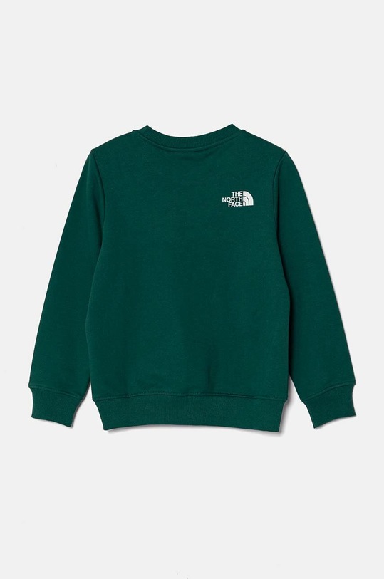 The North Face bluza bawełniana dziecięca VARSITGRAPHIC RELAXED CREW NF0A89H8NL11 zielony AW24