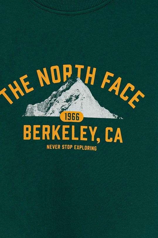 Chłopiec The North Face bluza bawełniana dziecięca VARSITGRAPHIC RELAXED CREW NF0A89H8NL11 zielony