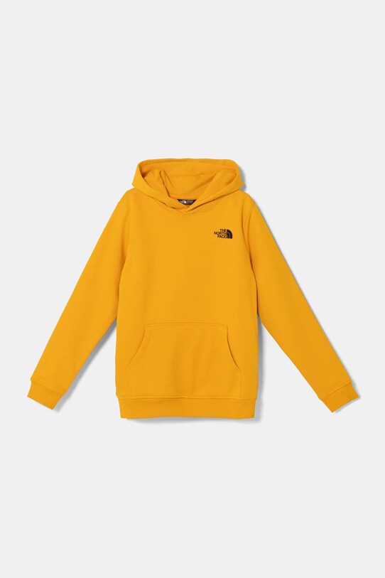 Детски суичър The North Face REDBOX REGULAR P/O HOODIE с качулка жълт NF0A89H956P1