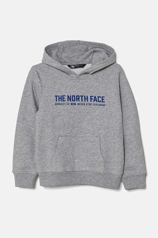 The North Face bluza copii VARSITGRAPHIC RELAXED HOODIE melanj gri NF0A89HBDYX1