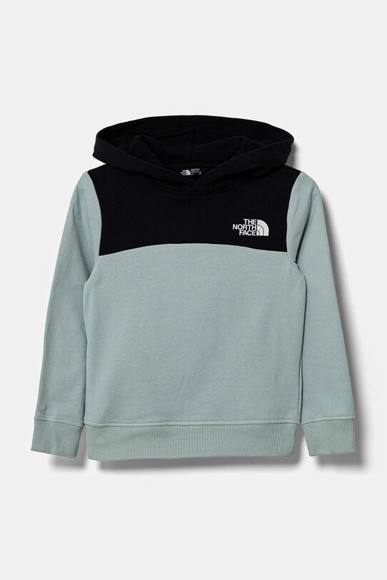 The North Face bluza bawełniana dziecięca BACK LOGO RELAXED P/O HOODIE nadruk turkusowy NF0A89HC1OC1