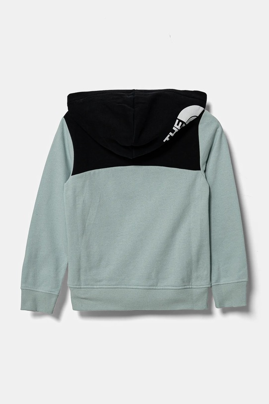 The North Face bluza bawełniana dziecięca BACK LOGO RELAXED P/O HOODIE NF0A89HC1OC1 turkusowy AW24