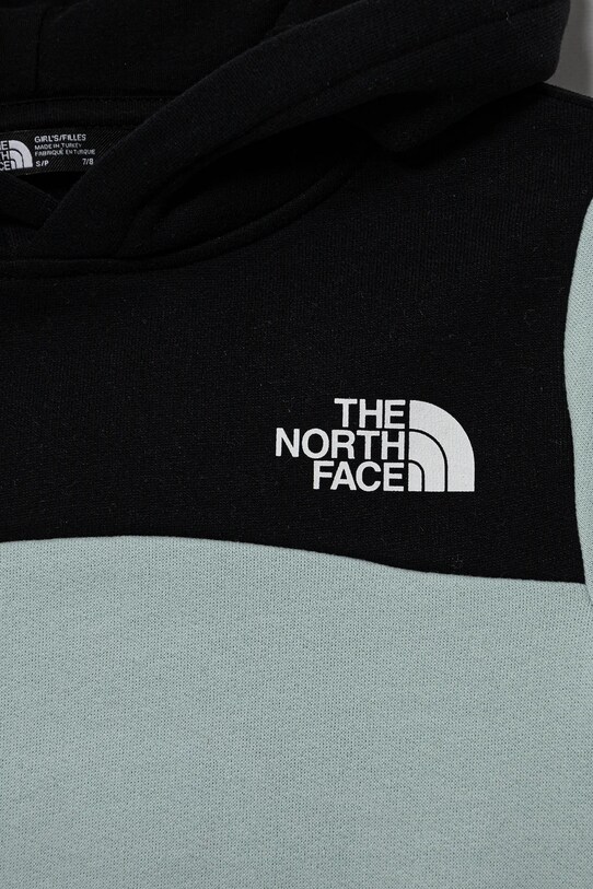 Chłopiec The North Face bluza bawełniana dziecięca BACK LOGO RELAXED P/O HOODIE NF0A89HC1OC1 turkusowy