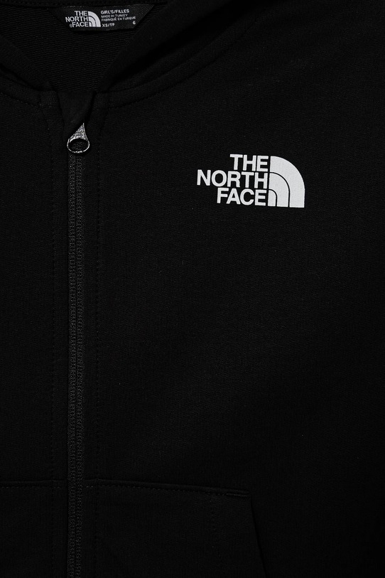 Băieți The North Face hanorac de bumbac pentru copii FZ OVERSIZE LIGHT HOODIE NF0A89HGJK31 negru