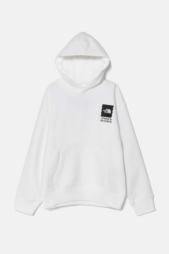 Dječja dukserica The North Face COORDINATES GRAPHIC OVERSIZED HOODIE s kapuljačom bijela NF0A89HKFN41