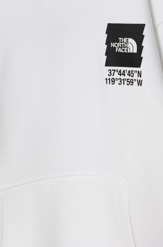 Băieți The North Face bluza copii COORDINATES GRAPHIC OVERSIZED HOODIE NF0A89HKFN41 alb