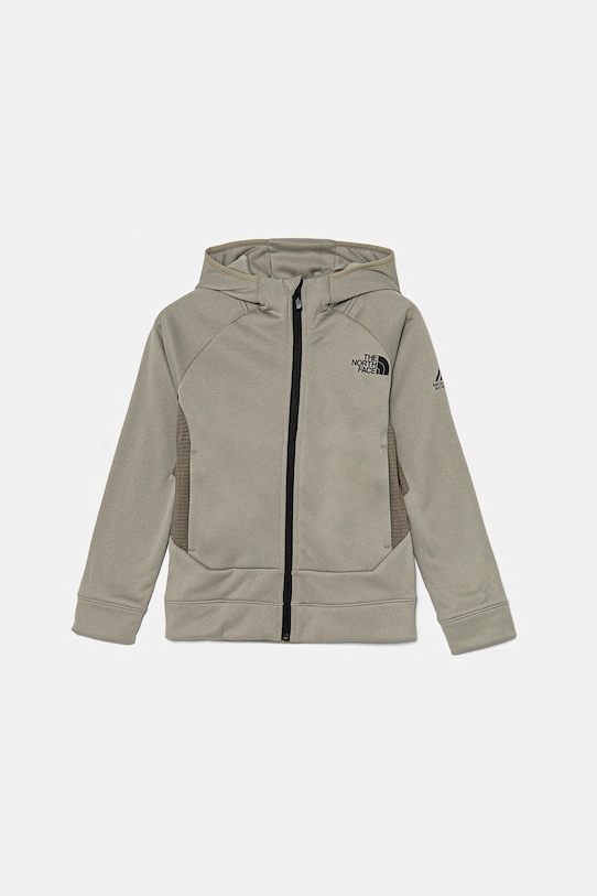 Mikina The North Face MOUNTAIN ATHLETICS FULL ZIP HOODIE s kapucí šedá NF0A89HZ1I21