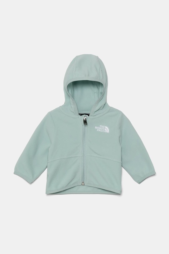 The North Face bluza polarowa niemowlęca BABGLACIER F/Z HOODIE z kapturem turkusowy NF0A8B1A1OC1