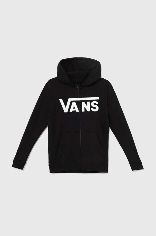 Vans hanorac de bumbac pentru copii Vans Classic II FZ print negru VN000JYBBLK1
