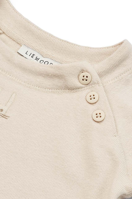 Бавовняна кофта для немовлят Liewood Augustin Baby Top бежевий LW19183
