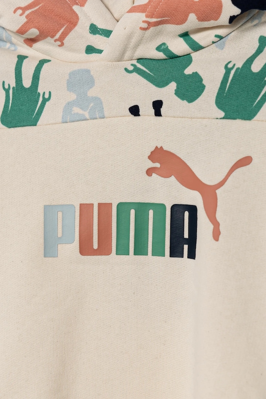 Băieți Puma hanorac de bumbac pentru copii X PLAYMOBIL 627389 bej