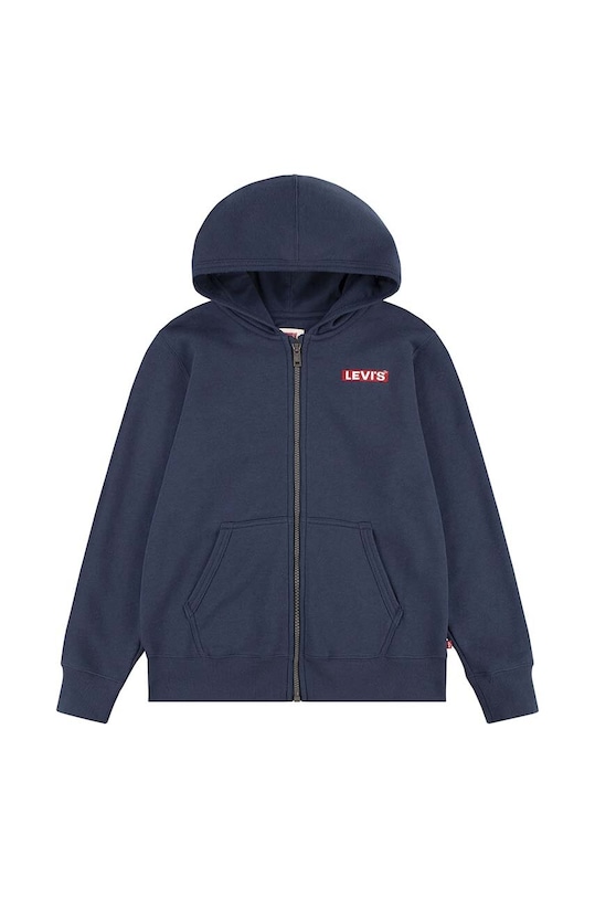 Levi's bluza niemowlęca BOXTAB FULL ZIP HOODIE z kapturem granatowy 6EJ762