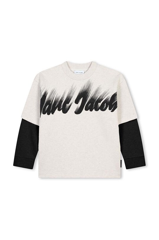 Dětská bavlněná mikina Marc Jacobs bez kapuce béžová W60297.156