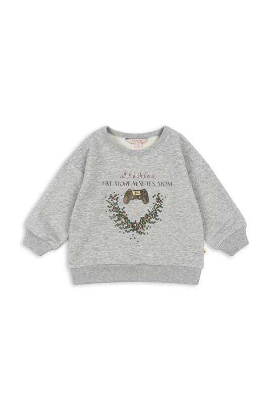 Дитяча кофта Konges Sløjd LOU SWEAT SHIRT OCS KS102021 сірий AW24