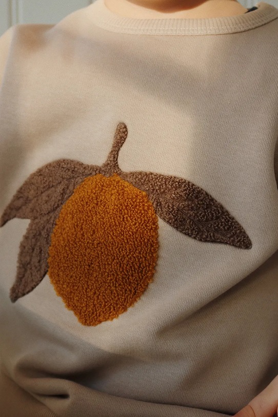 Detská mikina Konges Sløjd LOU TERRY SWEAT SHIRT OCS KS102024 béžová