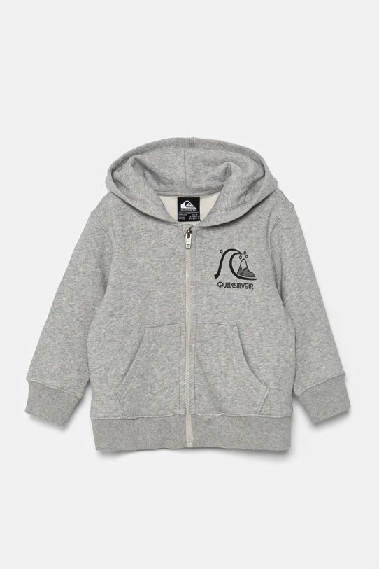 Dětská mikina Quiksilver GRAPHIC ZIP HOODIE s kapucí šedá AQKFT03047