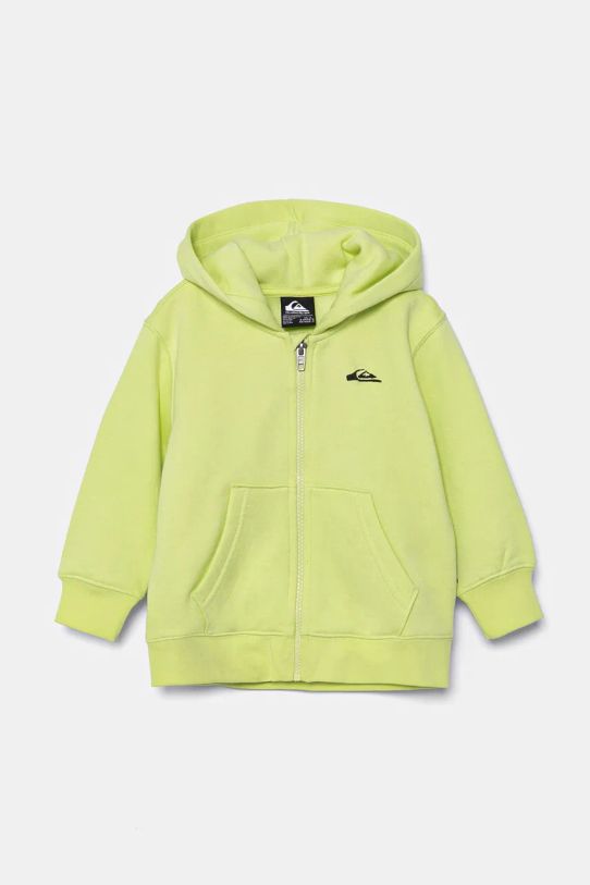 Dječja dukserica Quiksilver GRAPHIC ZIP HOODIE melanž zelena AQKFT03047