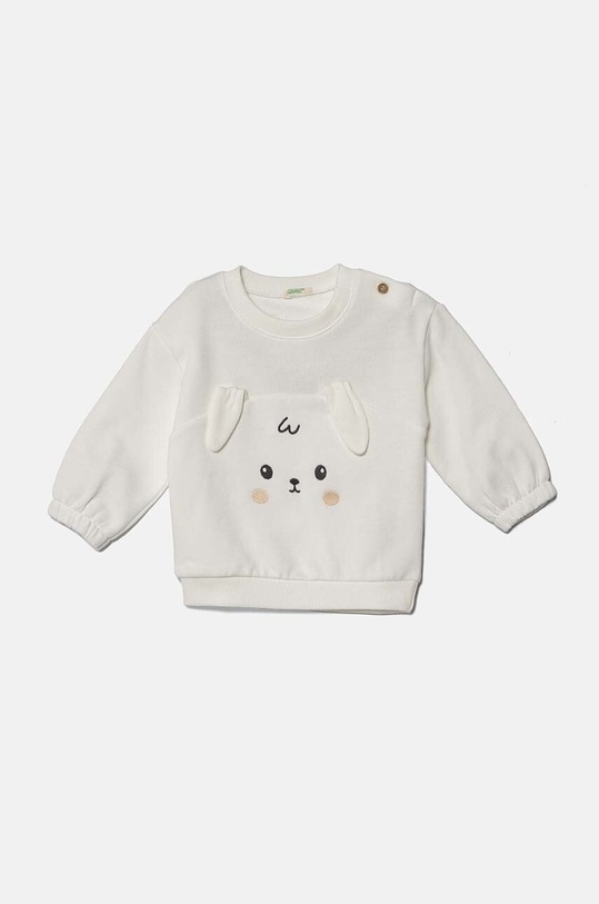 Bavlnená mikina pre bábätká United Colors of Benetton bavlna biela 3J70A1058.W.Seasonal