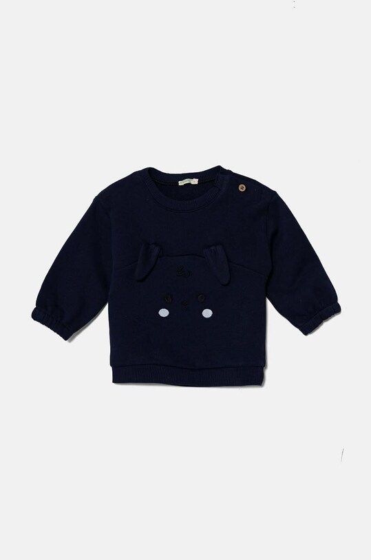 Bavlnená mikina pre bábätká United Colors of Benetton bavlna tmavomodrá 3J70A1058.W.Seasonal
