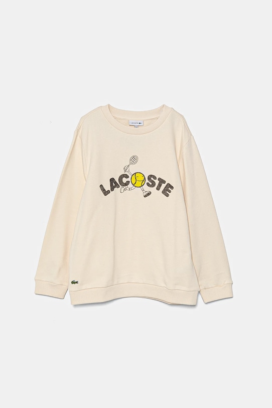 Lacoste felpa in cotone bambino/a senza beige SJ5662