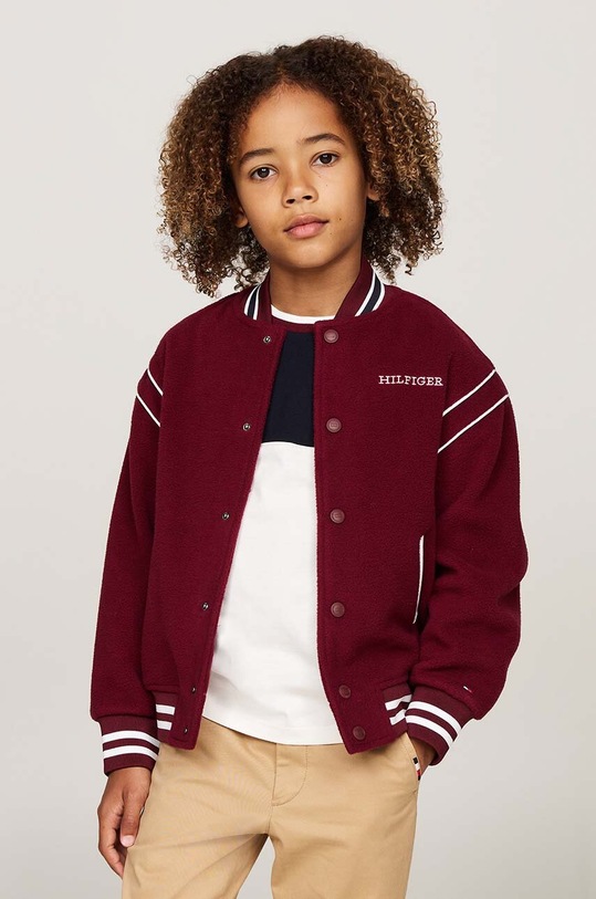 Παιδική μπλούζα Tommy Hilfiger χωρίς κουκούλα μπορντό KS0KS00603.9BYH.