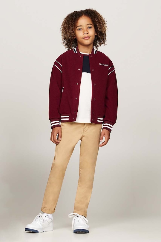 Παιδική μπλούζα Tommy Hilfiger μπορντό KS0KS00603.9BYH.