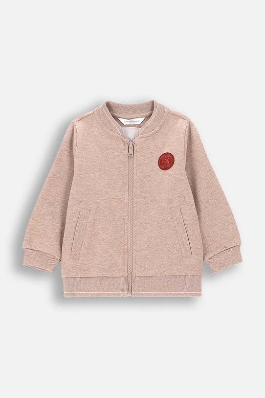 Coccodrillo bluza bawełniana niemowlęca aplikacja beżowy ZC4132201BBN