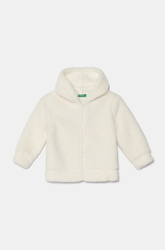 Παιδική μπλούζα United Colors of Benetton με κουκούλα μπεζ 31VZG502C.P.Reproposed