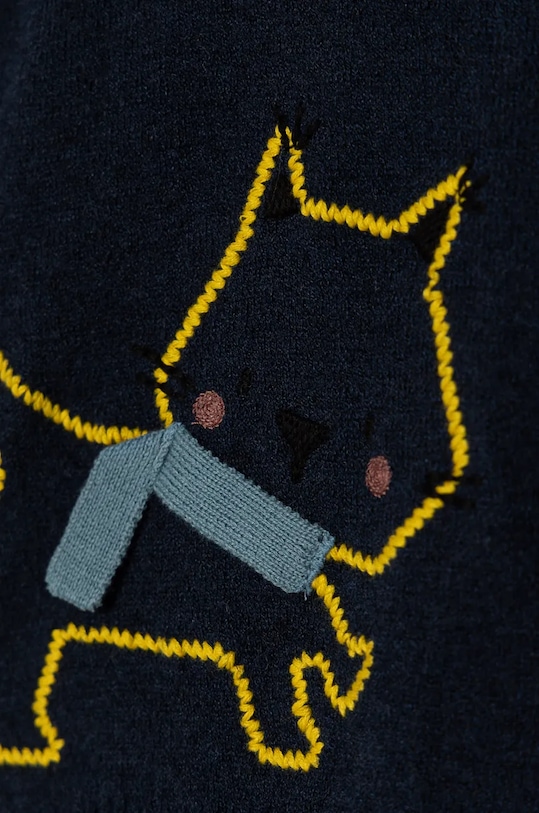 Αγορίστικα Βρεφικό πουλόβερ από μείγμα μαλλιού United Colors of Benetton 1D9SB101A.W.Seasonal σκούρο μπλε