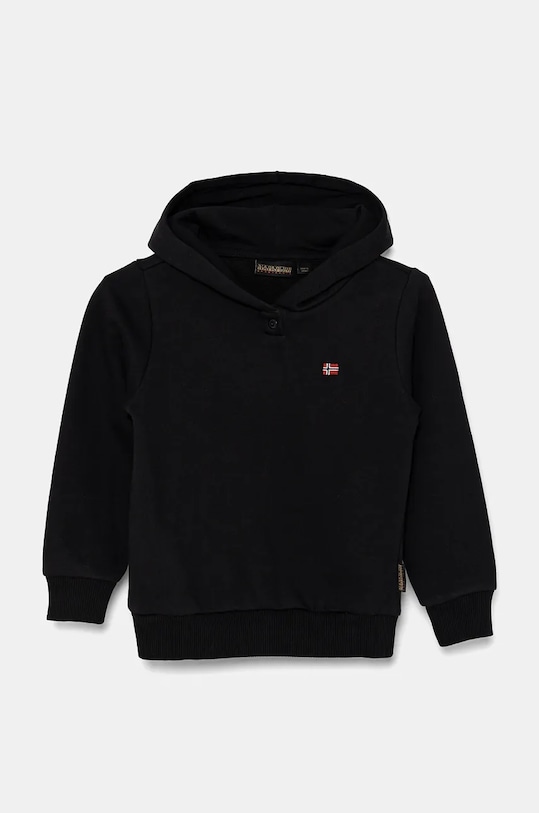 Napapijri bluza dziecięca BALIS H z kapturem czarny NP0A4GMR0411.98.128