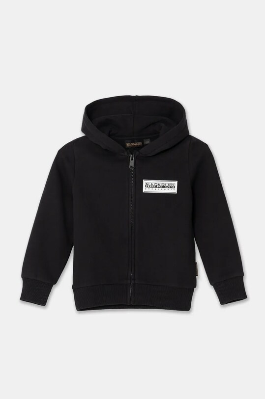 Дитяча кофта Napapijri B-CHAMOIS FZH з капюшоном чорний NP0A4HY50411.98.128