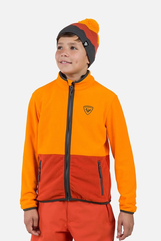 Dětská fleecová mikina Rossignol STRAWPILE bez kapuce oranžová RLNYL03