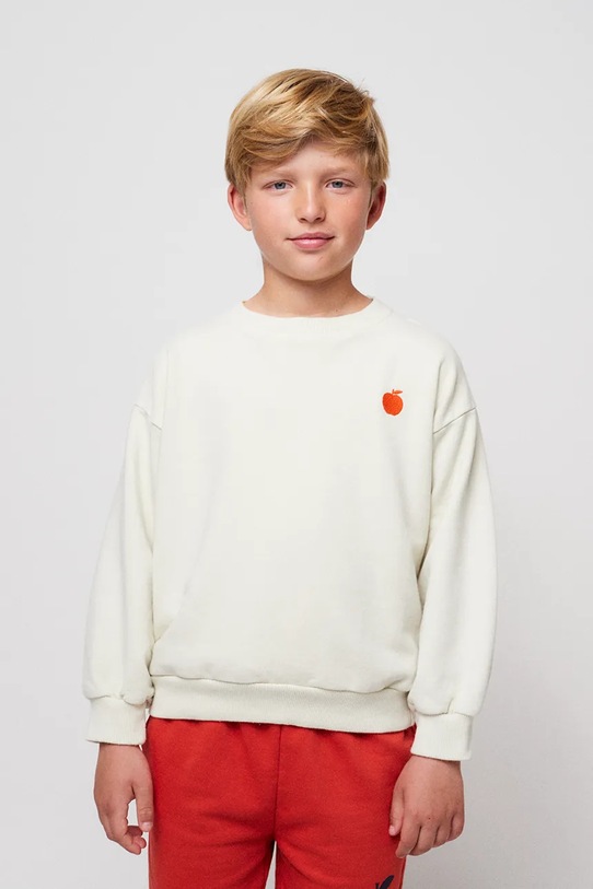 Dětská bavlněná mikina Bobo Choses Poma bez kapuce béžová 324EC018