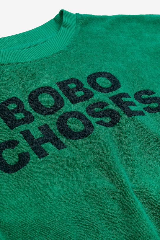 Момче Детски памучен суичър Bobo Choses 324EC014 зелен