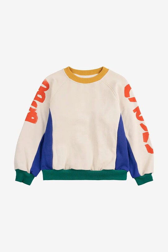 Bobo Choses hanorac de bumbac pentru copii 224TC004 bej AW24