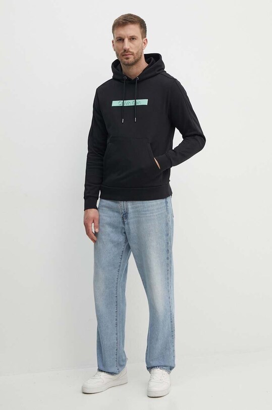 Calvin Klein hanorac de bumbac K10K113090 negru AW24