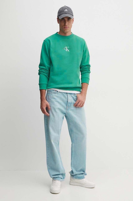 Calvin Klein Jeans bluza J30J325630 verde AW24