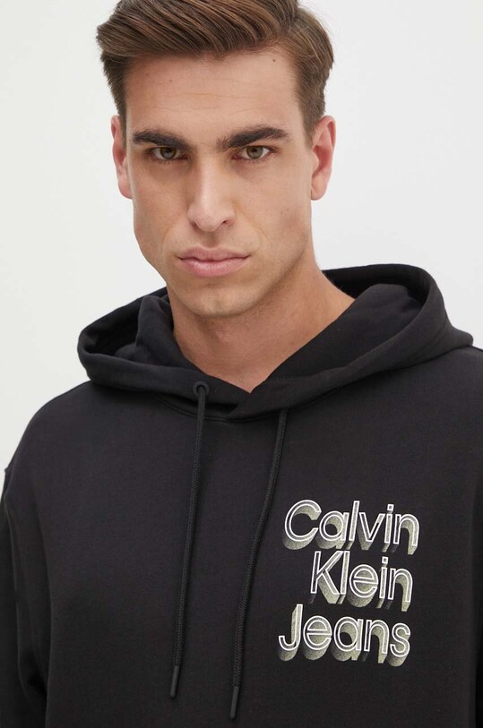 Хлопковая кофта Calvin Klein Jeans чёрный J30J325927