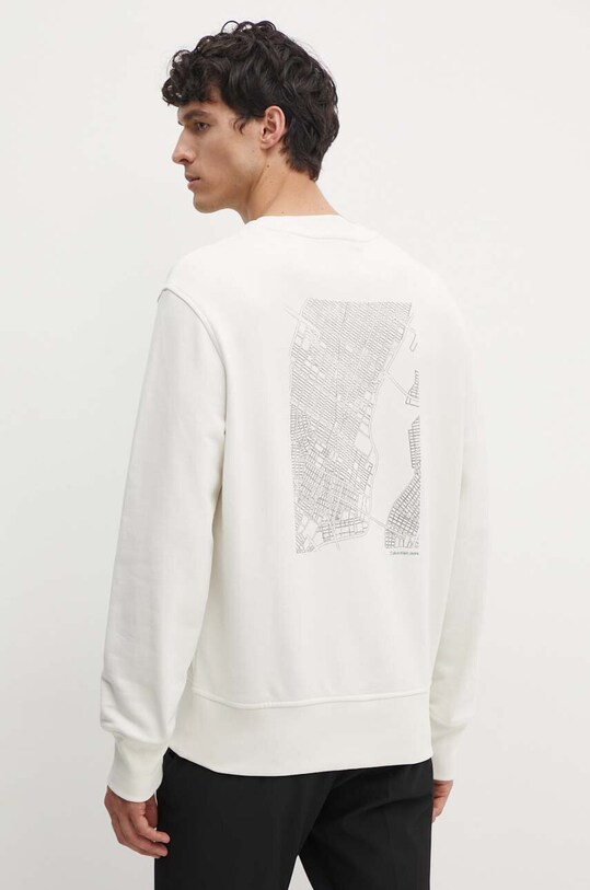 Бавовняна кофта Calvin Klein Jeans бавовна бежевий J30J326790