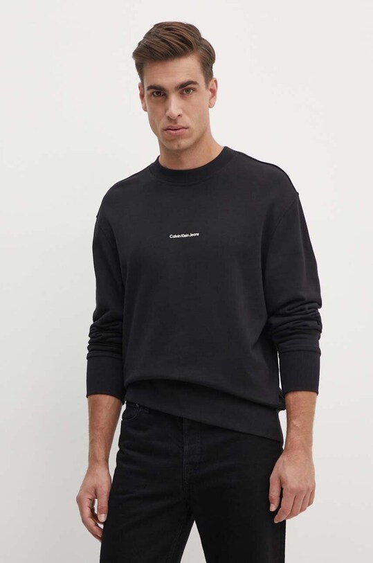 Хлопковая кофта Calvin Klein Jeans J30J326790 чёрный AW24