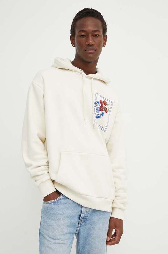 Les Deux bluza bawełniana nadruk beżowy LDM202030