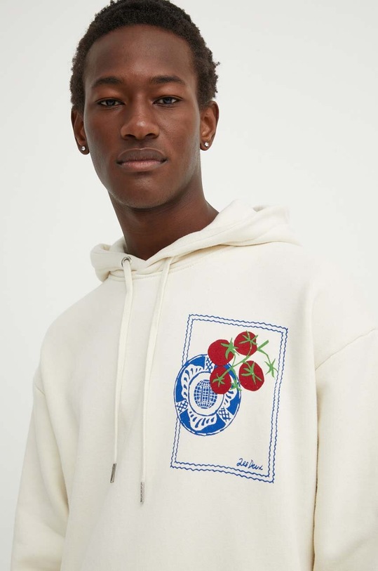 Les Deux bluza bawełniana beżowy LDM202030