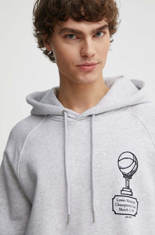 Bavlněná mikina Les Deux šedá LDM202032