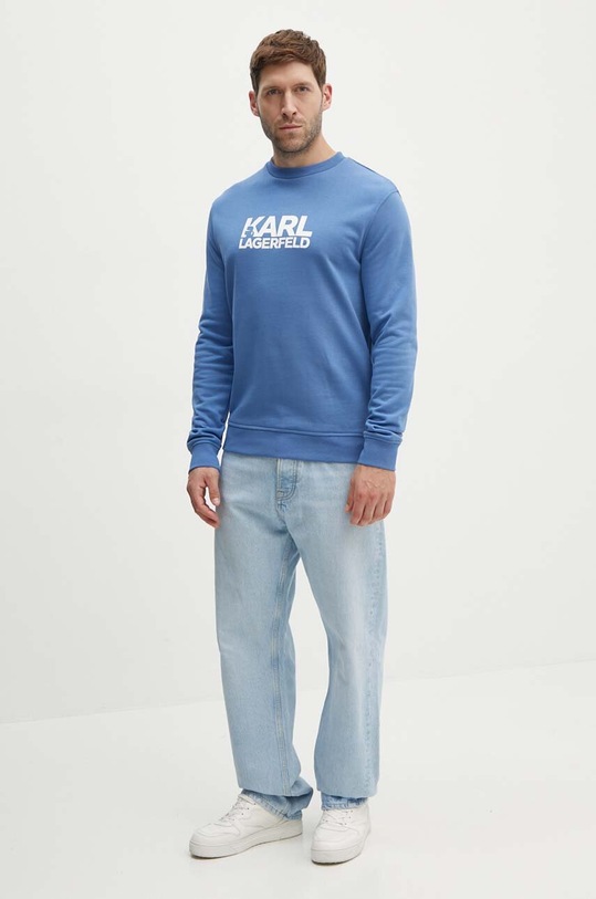Karl Lagerfeld bluza bawełniana 543917.705091 niebieski NC24