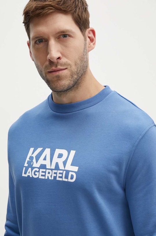 Karl Lagerfeld bluza bawełniana niebieski 543917.705091