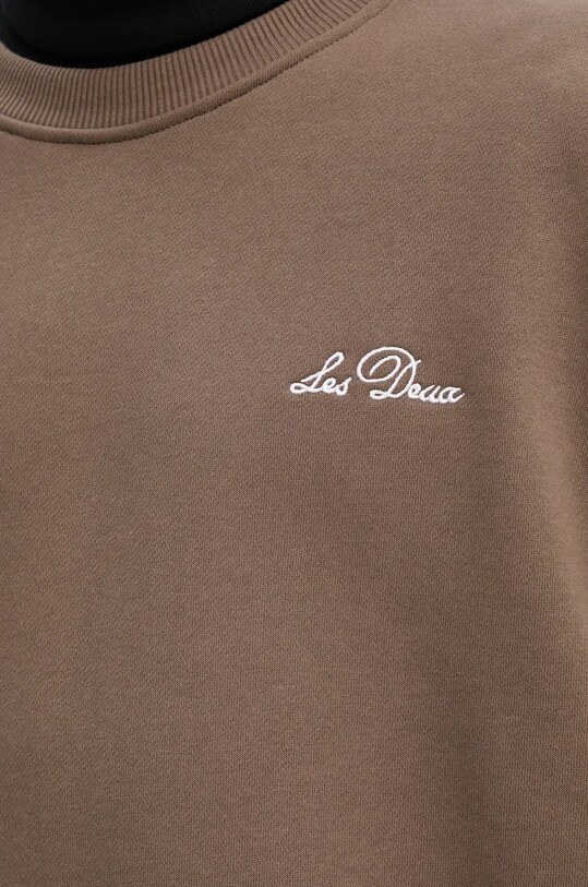 Les Deux bluza bawełniana LDM200128 brązowy